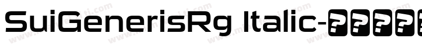 SuiGenerisRg Italic字体转换